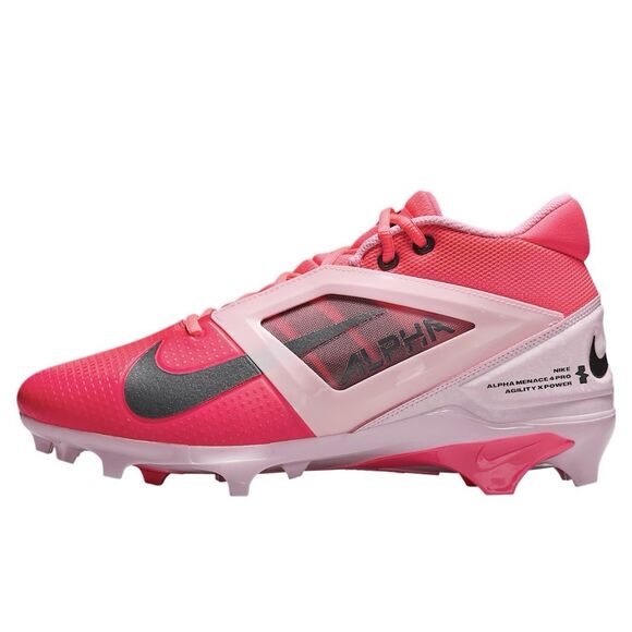 Nike Alpha Menace 4 Pro Racer Pink Foam Football Cleats - Picture 1 of 15